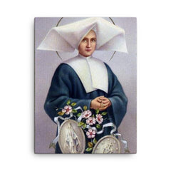Catherine Laboure canvas print on a plain backdrop in size 18"x24".