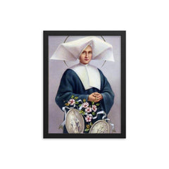 Catherine Laboure framed print on a plain backdrop in size 12"x16".