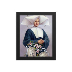 Catherine Laboure framed print on a plain backdrop in size 8"x10".