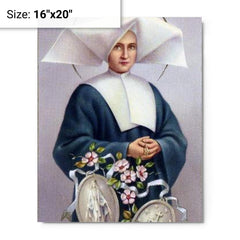 Catherine Laboure metal print on a plain backdrop in size 16"x20".