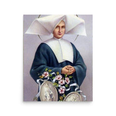 Catherine Laboure poster on a plain backdrop in size 16"x20".