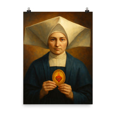 Catherine Laboure poster on a plain backdrop in size 8"x10".