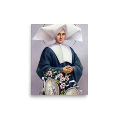 Catherine Laboure poster on a plain backdrop in size 8"x10".
