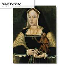 Catherine of Aragon metal print on a plain backdrop in size 12"x16".