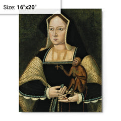 Catherine of Aragon metal print on a plain backdrop in size 16"x20".