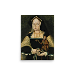 Catherine of Aragon poster on a plain backdrop in size 12"x16".