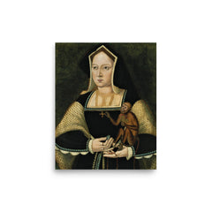 Catherine of Aragon poster on a plain backdrop in size 8"x10".