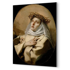 Catherine of Siena metal print mockup