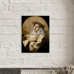 Catherine of Siena metal print mockup