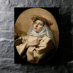 Catherine of Siena metal print mockup