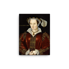 Catherine Parr canvas print on a plain backdrop in size 12"x16".