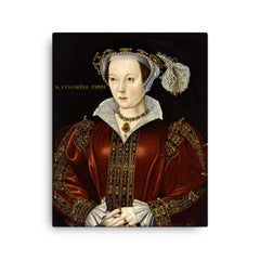 Catherine Parr canvas print on a plain backdrop in size 16"x20".