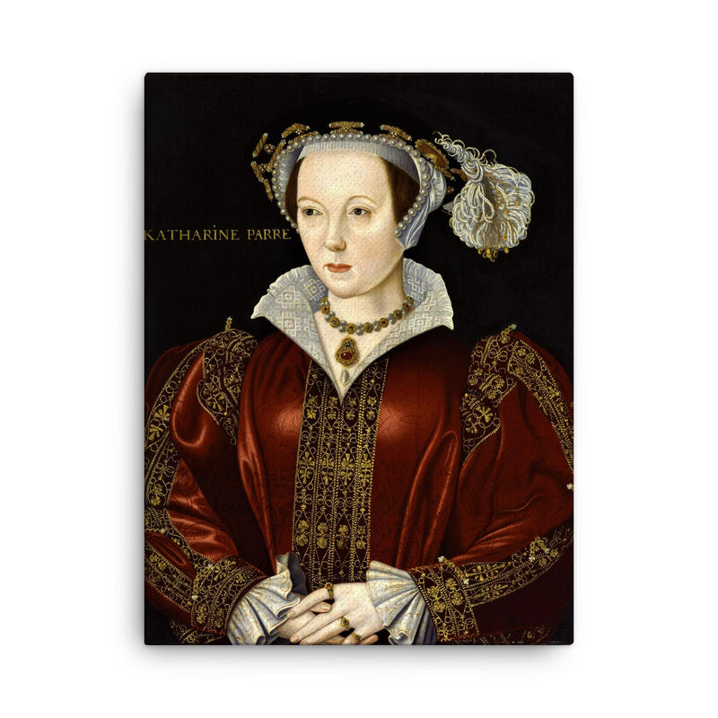 Catherine Parr canvas print on a plain backdrop in size 18