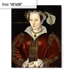 Catherine Parr metal print on a plain backdrop in size 16"x20".