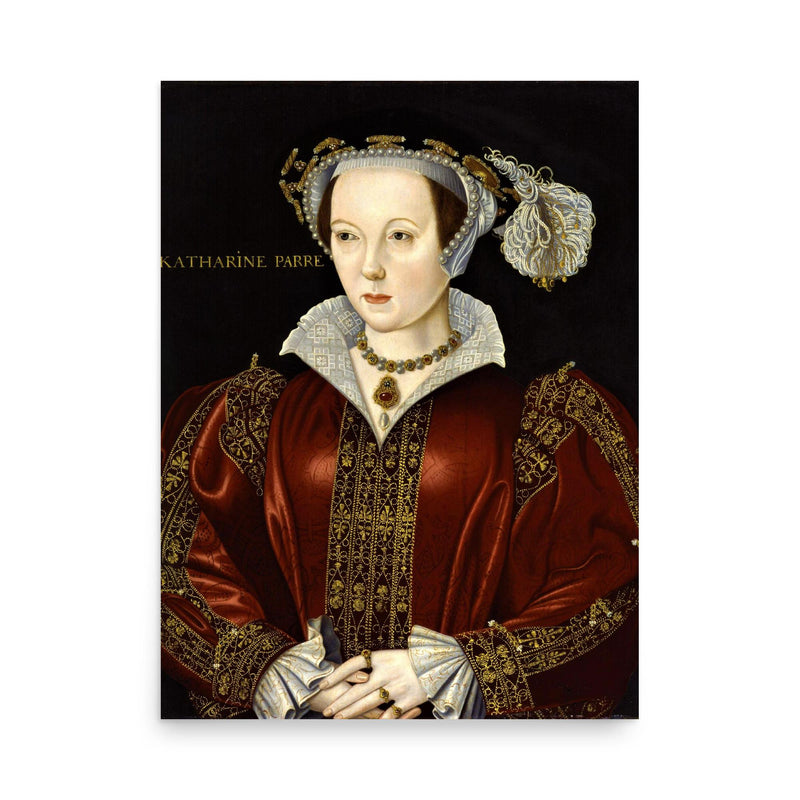 Catherine Parr poster on a plain backdrop in size 18