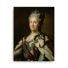 Catherine the Great canvas print on a plain backdrop in size 18"x24".