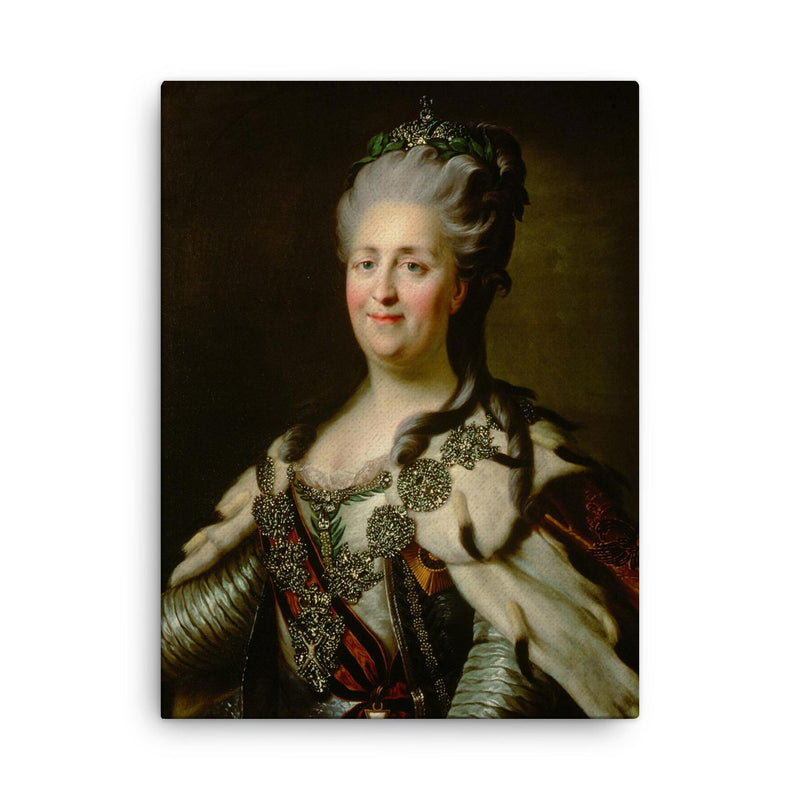 Catherine the Great canvas print on a plain backdrop in size 18