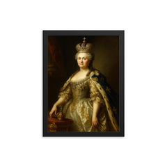 Catherine the Great framed print on a plain backdrop in size 12"x16".