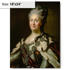 Catherine the Great metal print on a plain backdrop in size 18"x24".