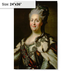 Catherine the Great metal print on a plain backdrop in size 24"x36".