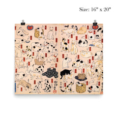 Cats Suggested as The Fifty Three Stations of the Tokaido by Utagawa Kuniyoshi, 1850 poster 2