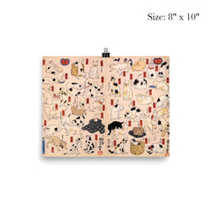 Cats Suggested as The Fifty Three Stations of the Tokaido by Utagawa Kuniyoshi, 1850 poster 4