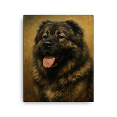 Caucasian Ovcharka dog canvas print on a plain backdrop in size 16"x20".