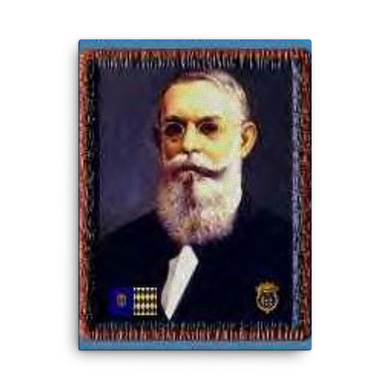 Cayetano Coll y Toste canvas print on a plain backdrop in size 18