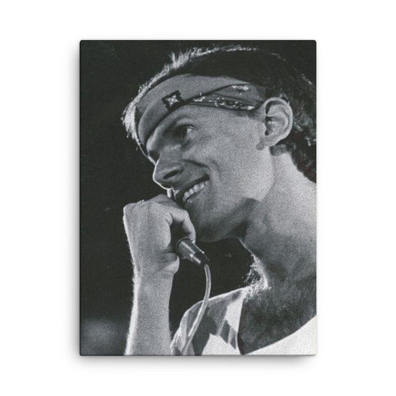 Cazuza canvas print on a plain backdrop in size 18