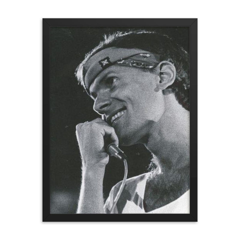 Cazuza framed print on a plain backdrop in size 18