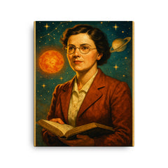 Cecilia Payne Gaposchkin canvas print on a plain backdrop in size 16"x20".