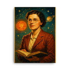 Cecilia Payne Gaposchkin canvas print on a plain backdrop in size 18"x24".