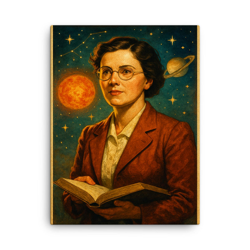 Cecilia Payne Gaposchkin canvas print on a plain backdrop in size 18