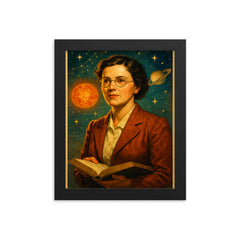 Cecilia Payne Gaposchkin framed print on a plain backdrop in size 8"x10".