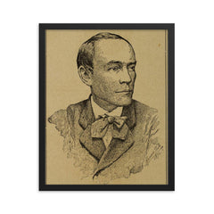 Cecilio Acosta framed print on a plain backdrop in size 16"x20".