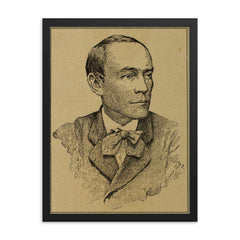 Cecilio Acosta framed print on a plain backdrop in size 18"x24".