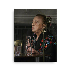 Ceija Stojka canvas print on a plain backdrop in size 16"x20".