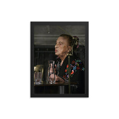 Ceija Stojka framed print on a plain backdrop in size 12"x16".