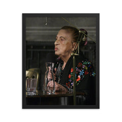 Ceija Stojka framed print on a plain backdrop in size 16"x20".