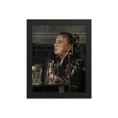 Ceija Stojka framed print on a plain backdrop in size 8"x10".