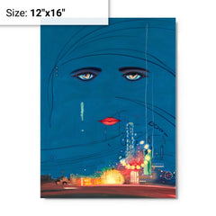 Celestial Eyes by Francis Cugat metal print on a plain backdrop in size 12"x16".