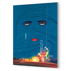 Celestial Eyes by Francis Cugat metal print mockup