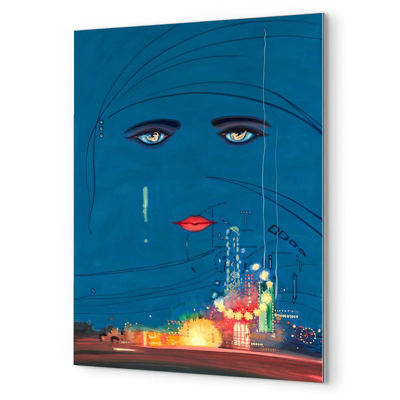 Celestial Eyes by Francis Cugat metal print mockup