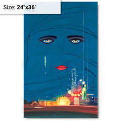 Celestial Eyes by Francis Cugat metal print on a plain backdrop in size 24"x36".