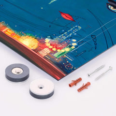 Celestial Eyes by Francis Cugat metal print mockup