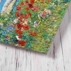 Celia Thaxter's Garden, Isles of Shoals, Maine by Childe Hassam metal print mockup