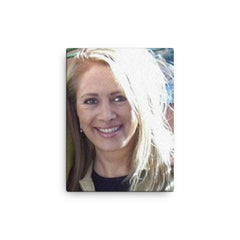 Celmira Luzardo canvas print on a plain backdrop in size 12"x16".