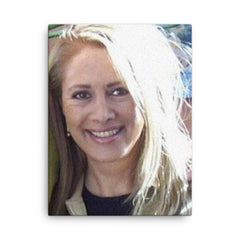 Celmira Luzardo canvas print on a plain backdrop in size 18"x24".