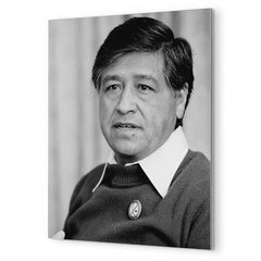 Cesar Chavez metal print mockup