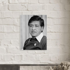 Cesar Chavez metal print mockup